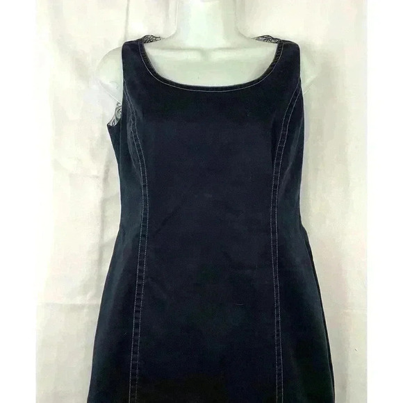 Tahari Dark Blue Sleeveless Sheath Dress Petite 10P - Picture 13 of 13